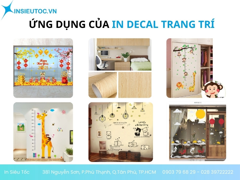 in decal trang trí giá tốt