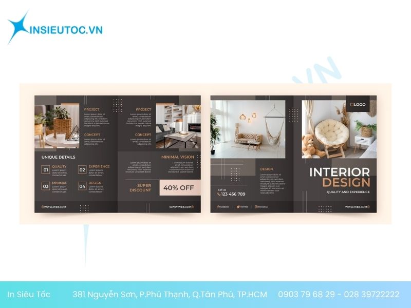 mẫu tờ rơi nội thất độc đáo