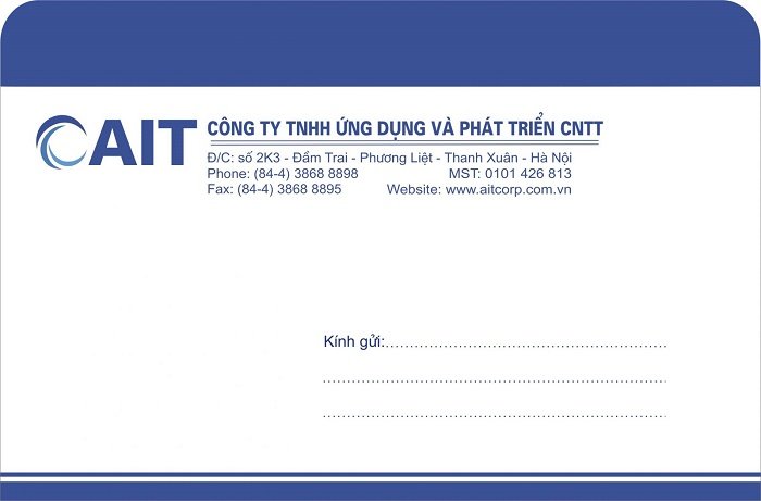 Thiết kế phong bì nên đơn giản nhưng đầy đủ thông tin