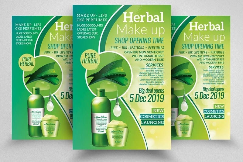 cosmetic flyer template