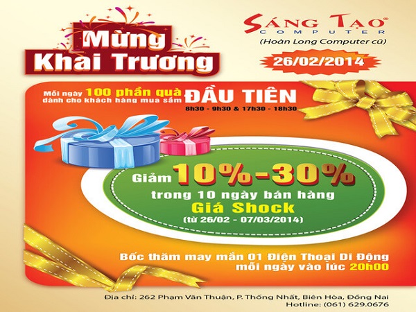 mẫu tờ rơi khai trương