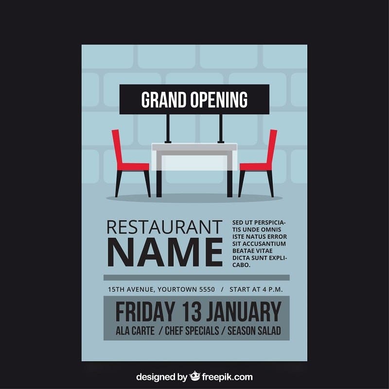 những mẫu flyer khai trương