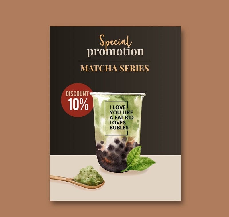 những mẫu tờ rơi trà sữa