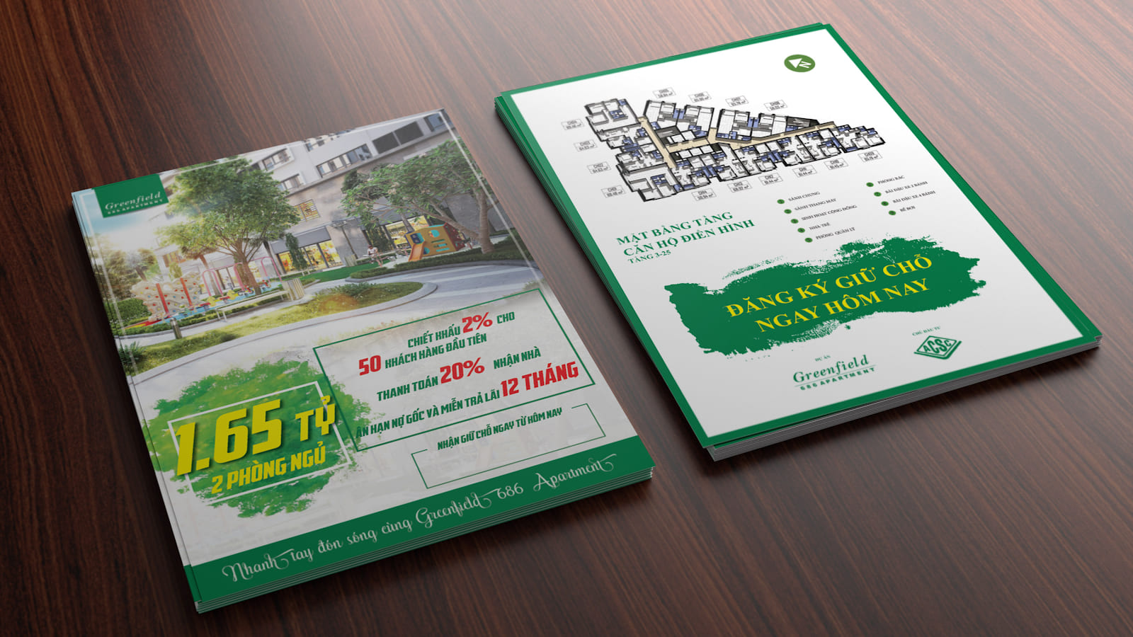 thiết kế flyer bất động sản sang trọng