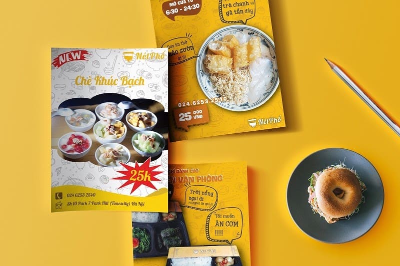thiết kế tờ rơi quảng cáo trà sữa
