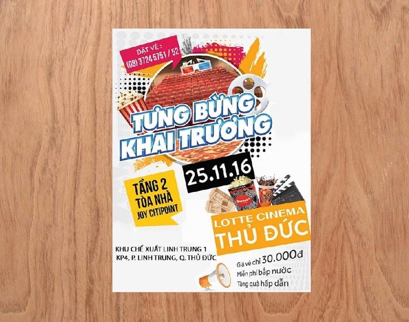 tờ rơi khai trương