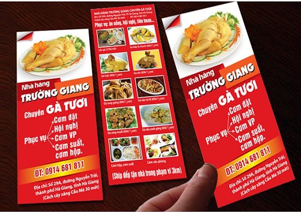 tờ rơi nhà hàng trường giang