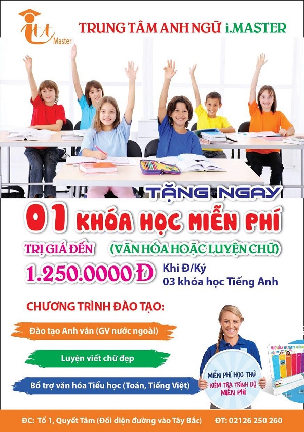 Tờ rơi quảng cáo trung tâm tiếng anh