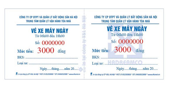 in vé giữ xe giá rẻ
