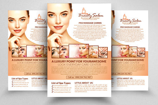 design spa flyer template