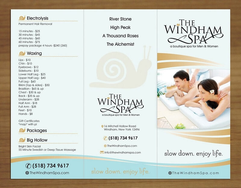 spa flyer template