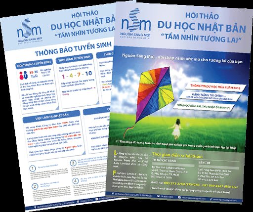 thiết kế tờ rơi du học