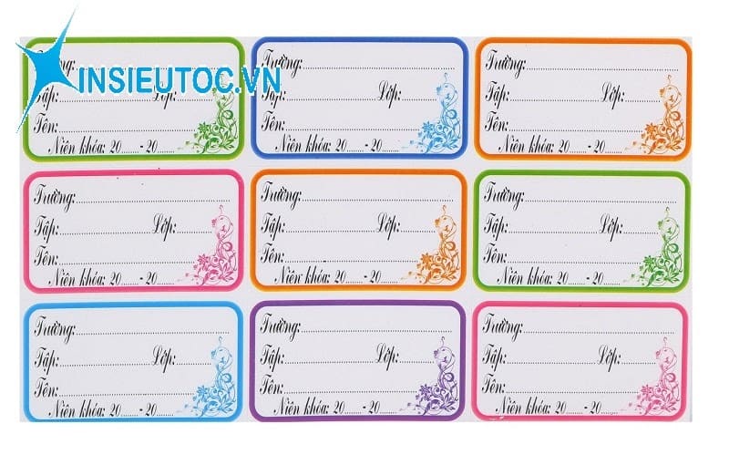 in nhãn vở theo yêu cầu