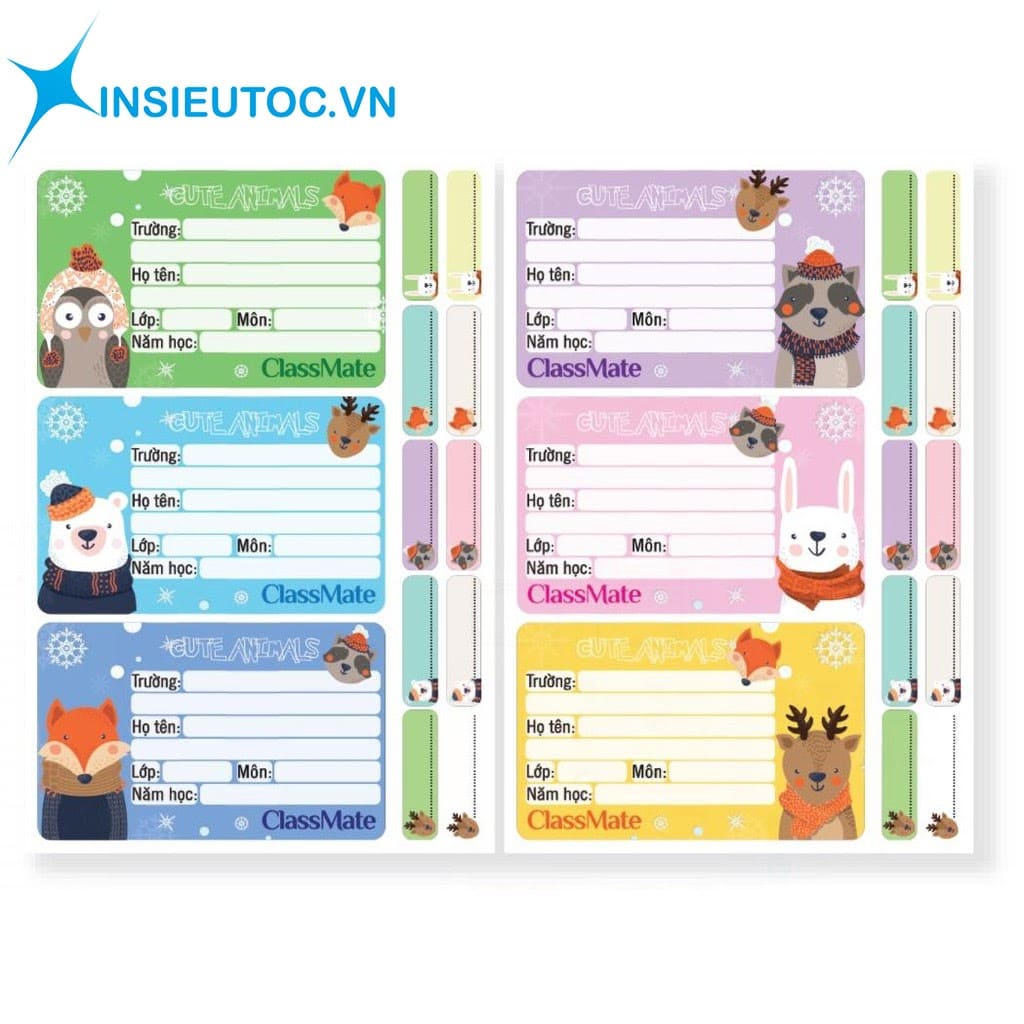 nhãn vở đặt theo yêu cầu