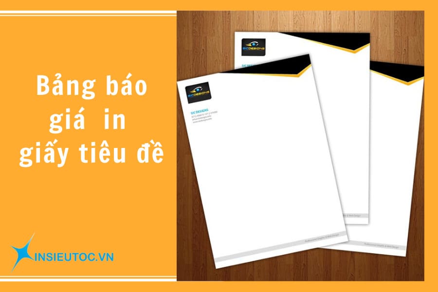 bảng giá in giấy tiêu đề