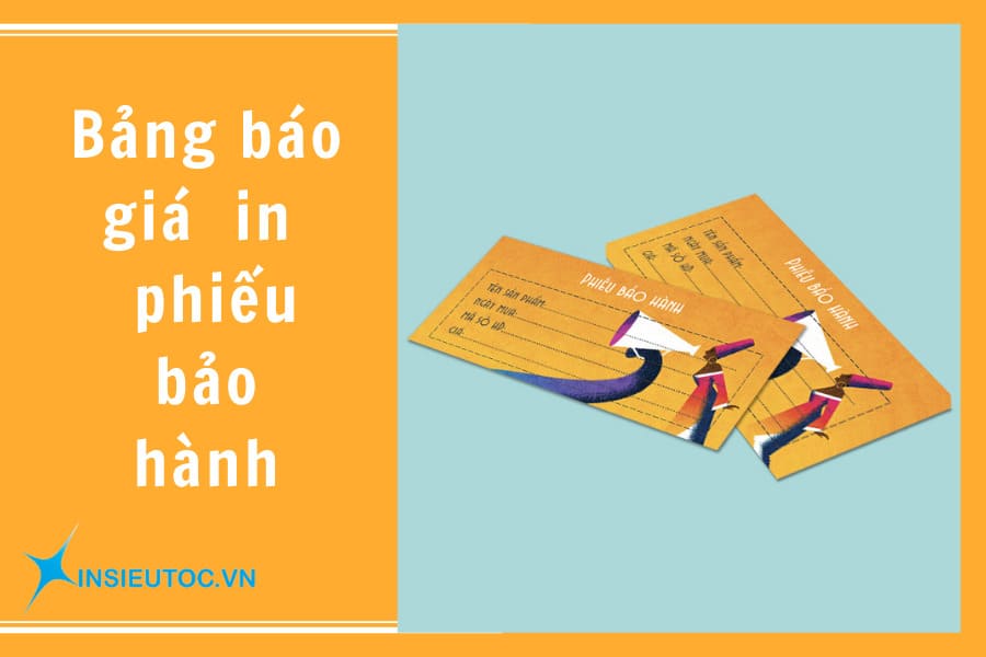 bảng giá in phiếu bảo hành