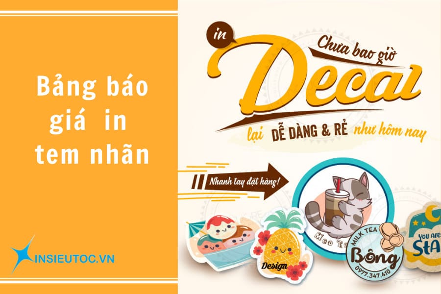 bảng giá in tem nhãn