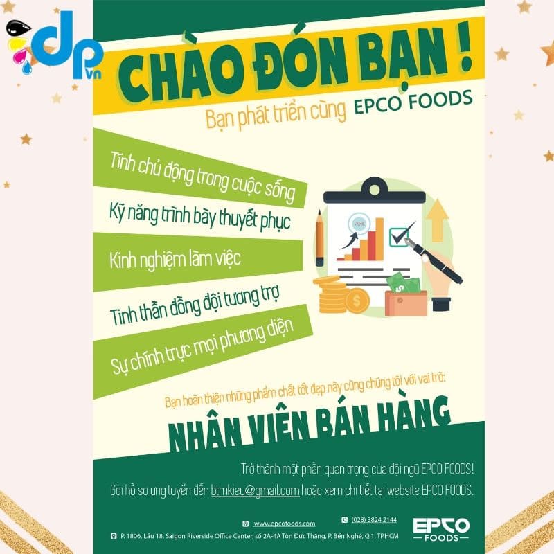 mẫu poster tuyển dụng sáng tạo