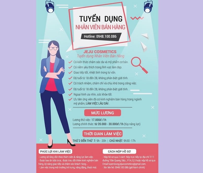 poster tuyển dụng nhân viên bán hàng