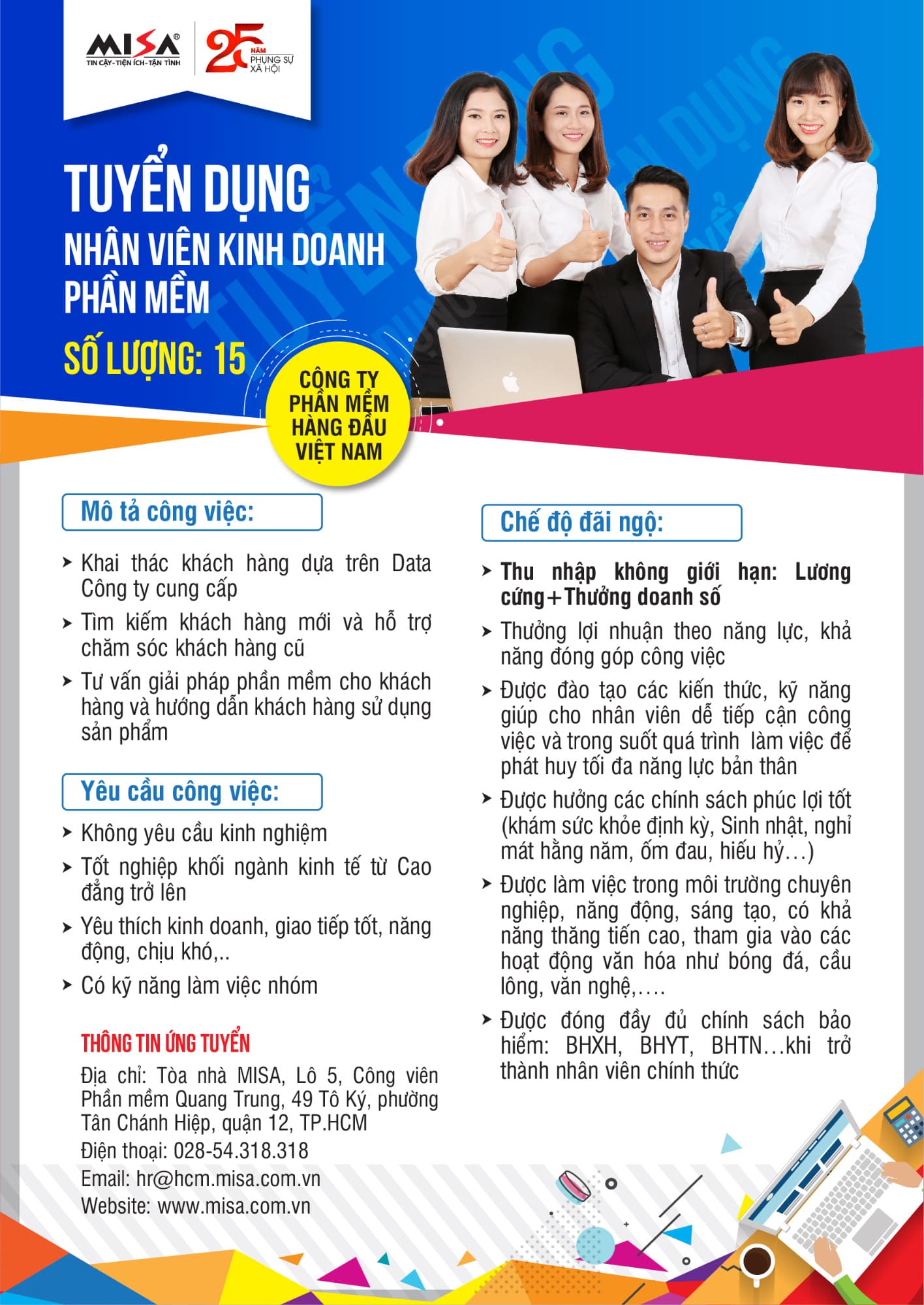 poster tuyển dụng nhân viên kinh doanh phần mềm