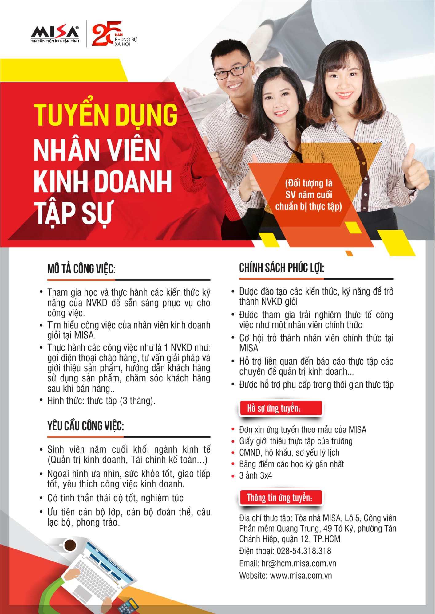 poster tuyển dụng tập sự