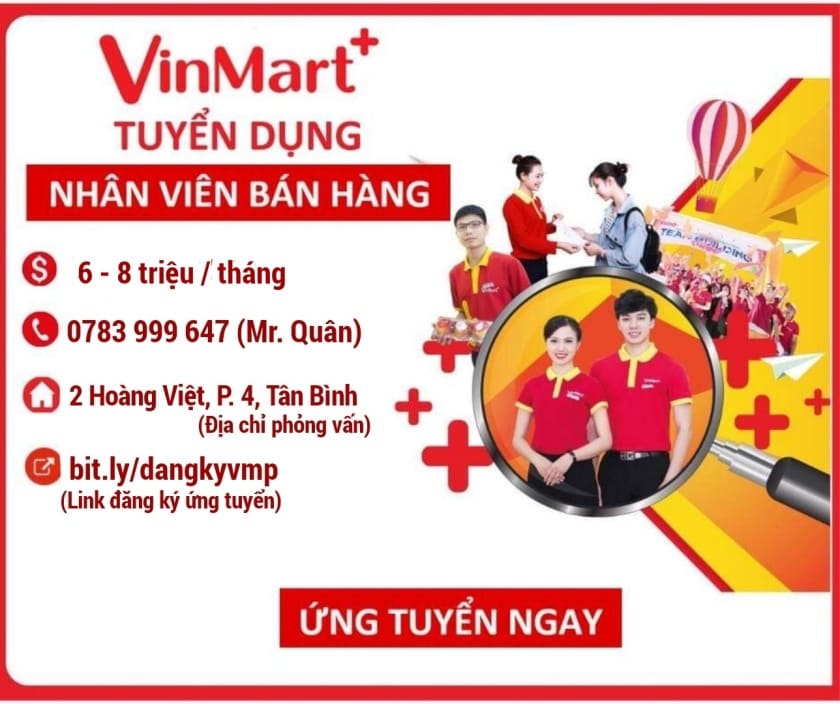 poster tuyển dụng vinmart