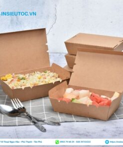 Nhận sản xuất hộp giấy đựng thức ăn chất lượng
