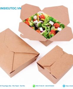 Mẫu hộp giấy dạng gấp đựng đồ ăn