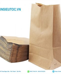 túi giấy kraft đựng bánh mì có sẵn không in