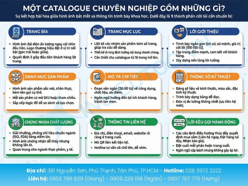 9 thành phần cốt lõi cần có khi thiết kế catalogue