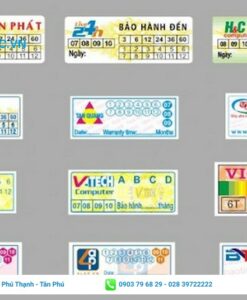 một số mẫu tem dán bảo hành