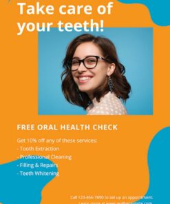 tờ rơi quảng bá chiến dịch khuyến mãi của phòng khám răng