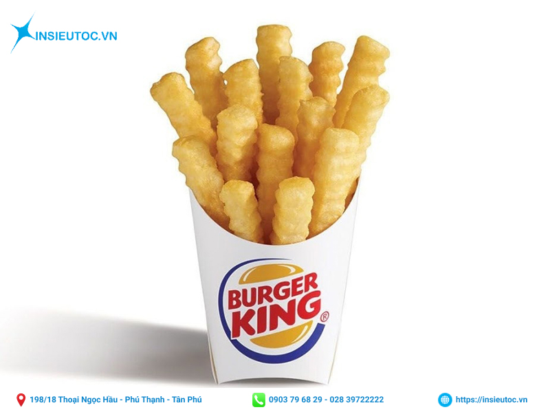 Túi giấy có thiết kế đơn giản của thương hiệu Burger King