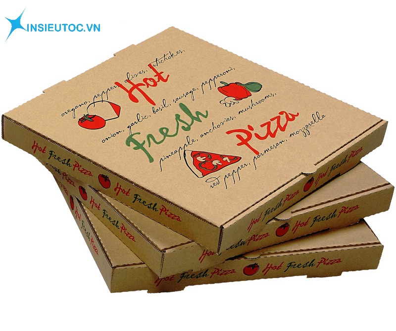 Mẫu hộp giấy đựng bánh pizza chất lượng