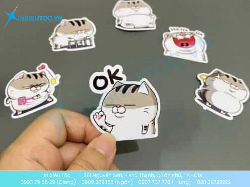 Sticker cắt chặn (Die-Cut Stickers)