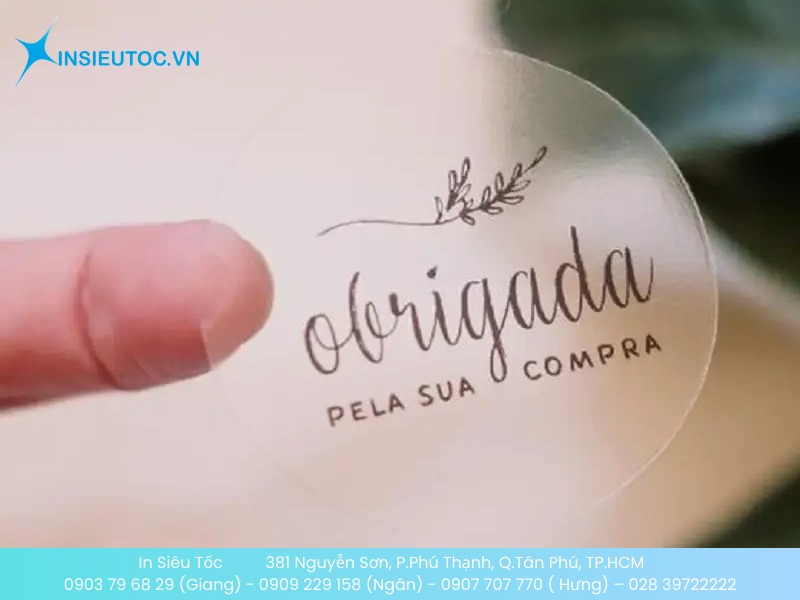 Sticker cảm ơn gửi kèm sản phẩm