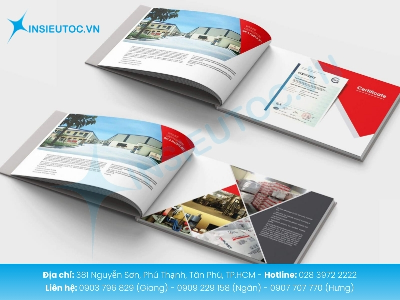 In catalogue đẹp mắt thể hiện hình ảnh thương hiệu chuyên nghiệp