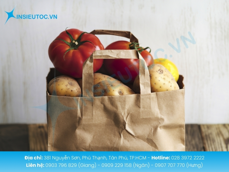 Túi giấy thực phẩm đảm bảo vệ sinh an toàn và phù hợp nhiều món ăn khác nhau