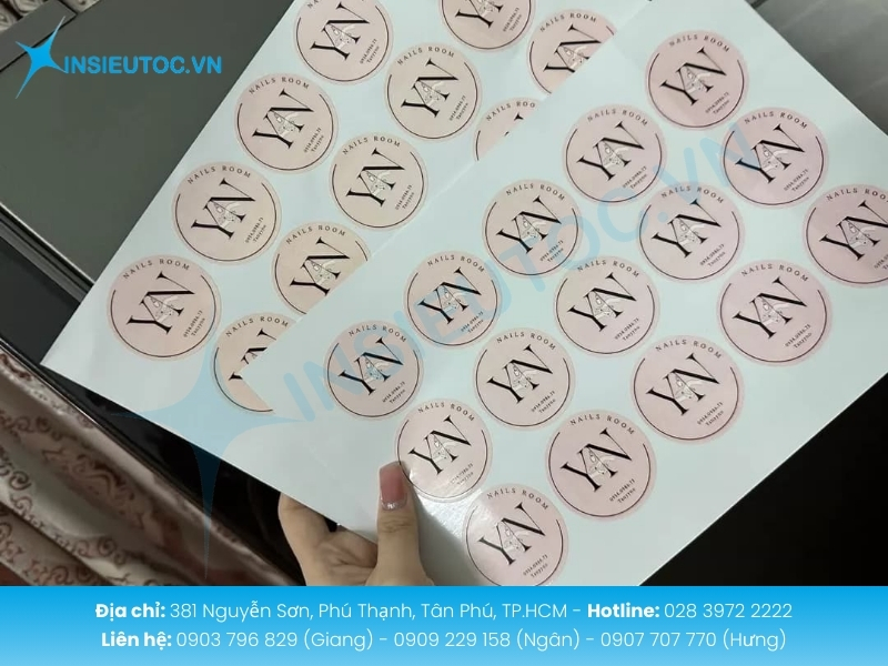 In tem nhãn bế demi chính xác tăng tính chuyên nghiệp cho bao bì