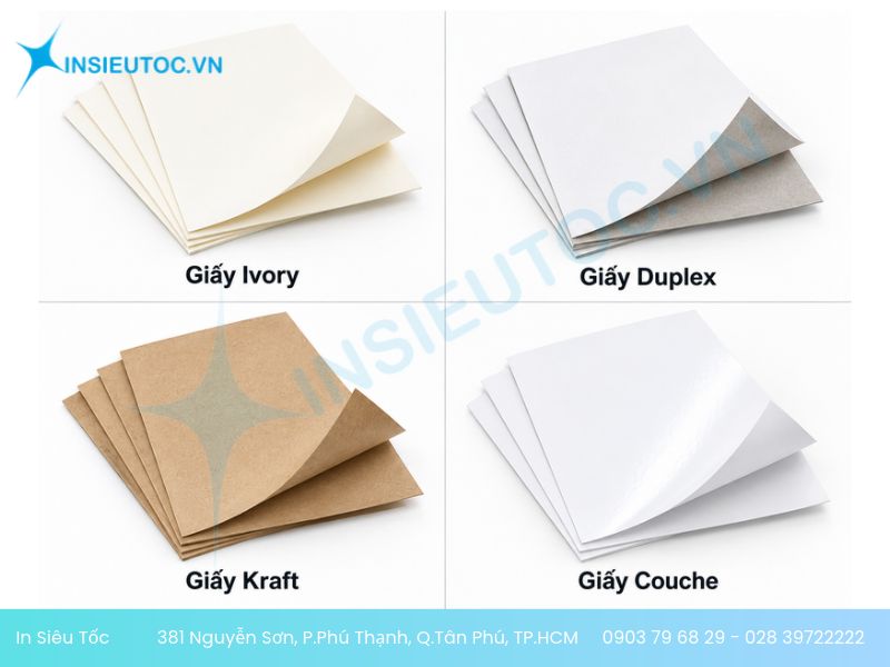 4 loại giấy phổ biến khi in hộp giấy số lượng ít