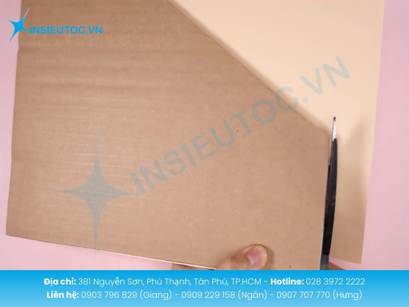 Hướng dẫn cắt bìa carton chuẩn bị làm hộp bút đơn giản và chính xác