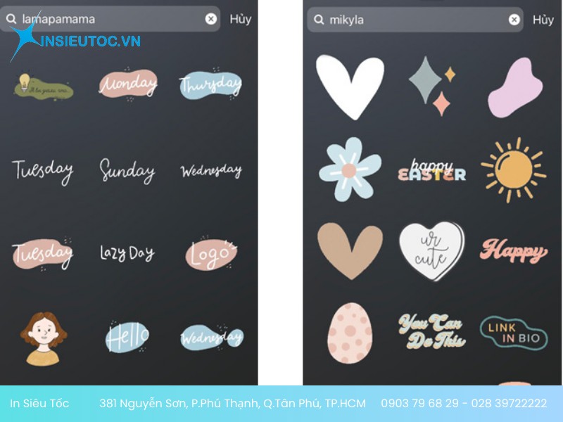 Sticker Instagram hình biểu tượng