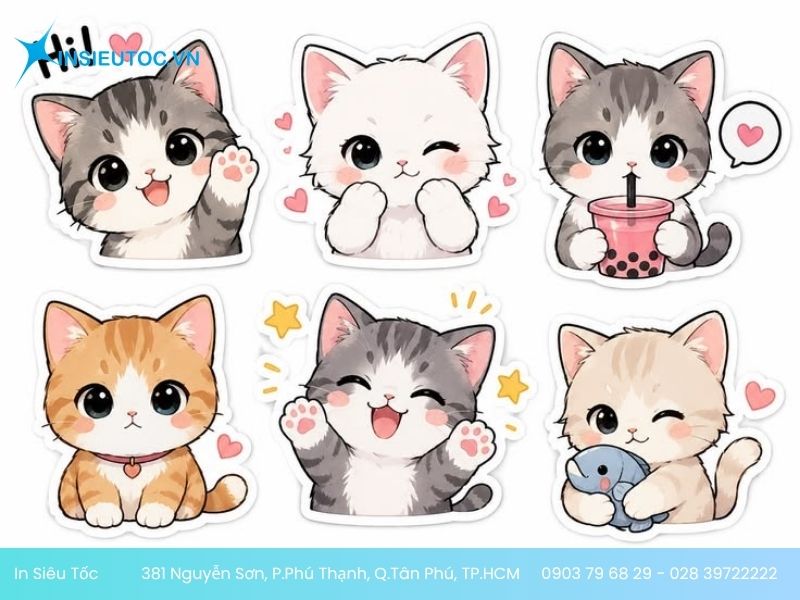Sticker mèo cute đa dạng Sticker mèo cute đa dạng
