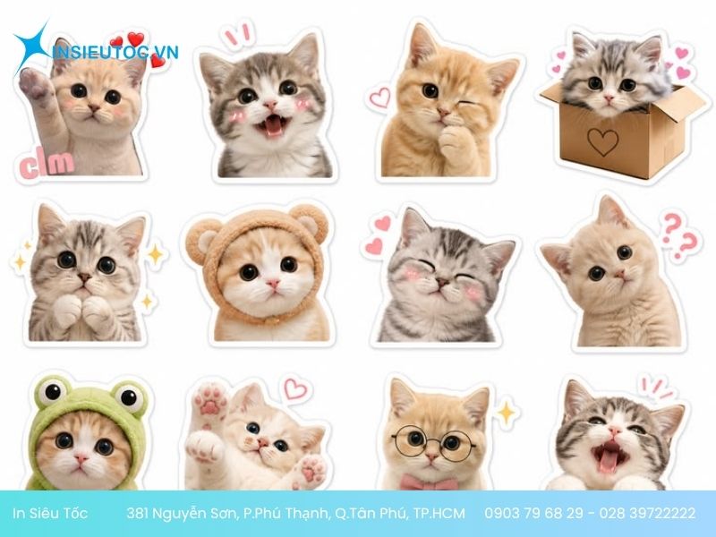 sticker mèo đen Sticker mèo đáng yêu
