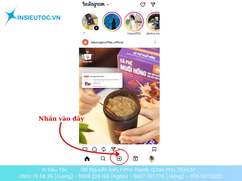 Tạo một bài đăng mới trên Instagram 