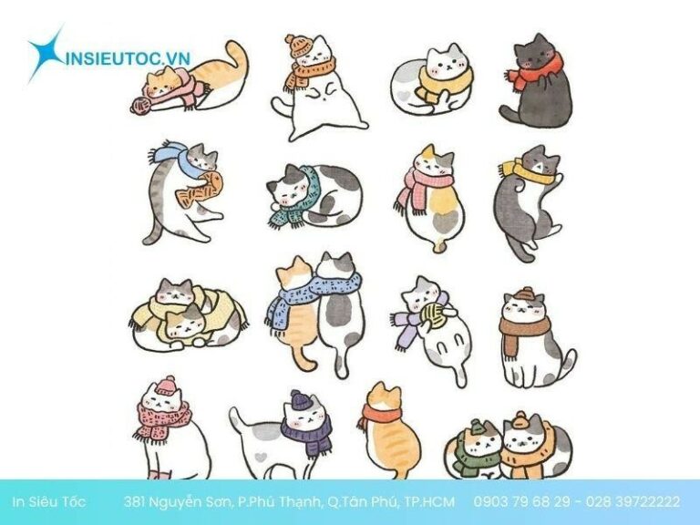 30+ Mẫu sticker con mèo đáng yêu được ưa chuộng nhất hiện nay