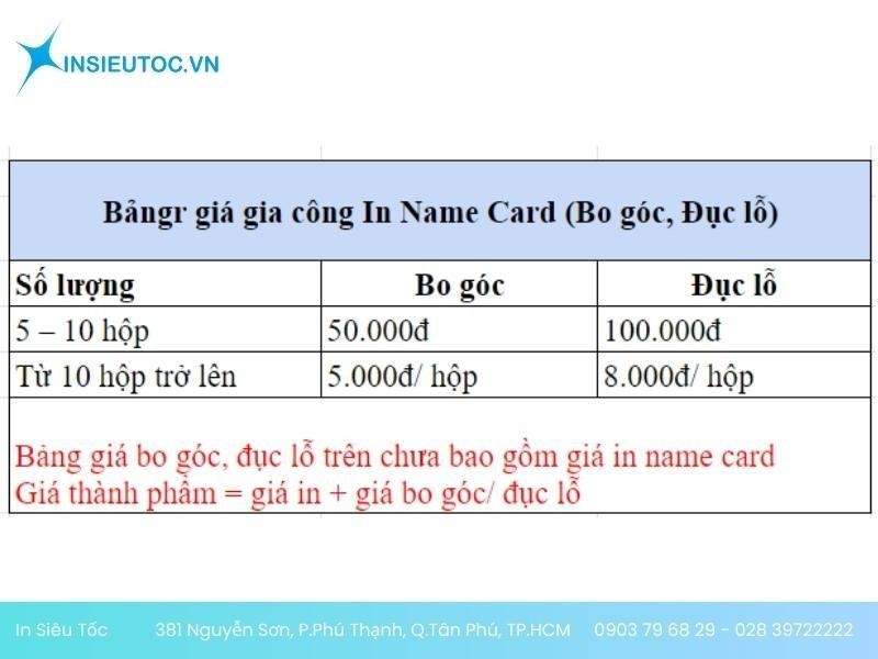 in card visit giá rẻ quận 10