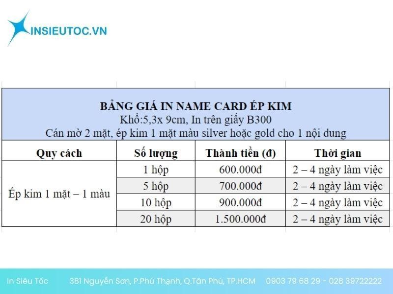 in name card giá rẻ quận 10