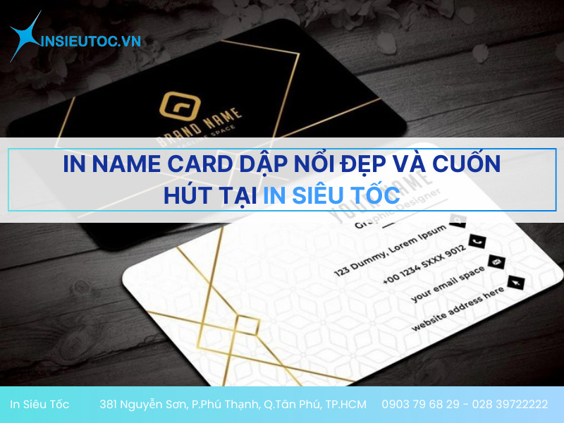 in name card dập nổi