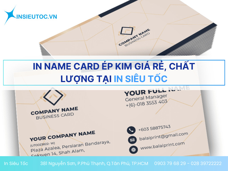 in name card ép kim